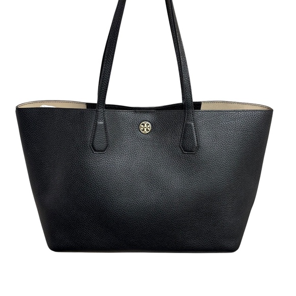 Tory Burch Perry Brody tote bag in black leather - Picture 1 of 10